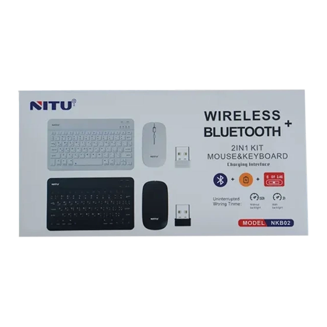 ماوس و کیبورد بی سیم Nitu مدل NKB02